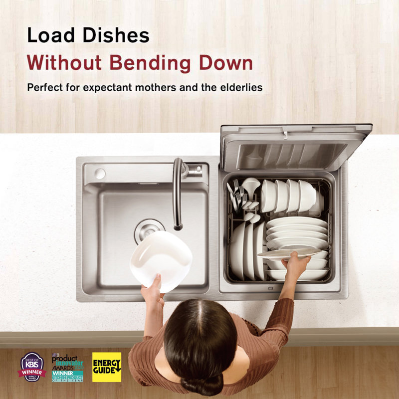 FOTILE Stainless Steel 2-in-1 In-Sink Dishwasher Combination