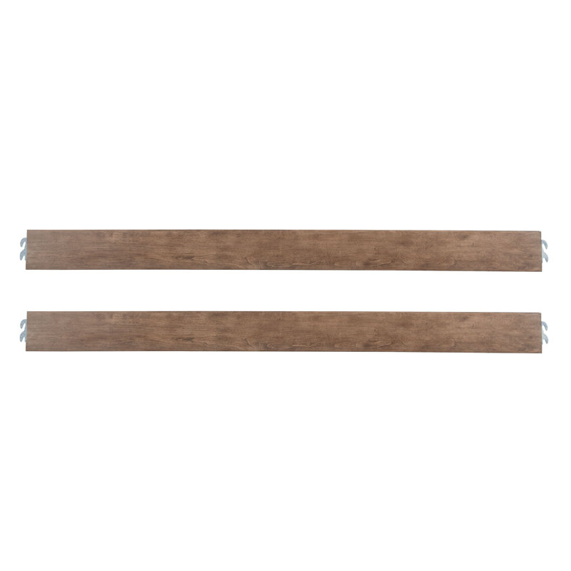Rail de lit en bois massif Charte, Brun