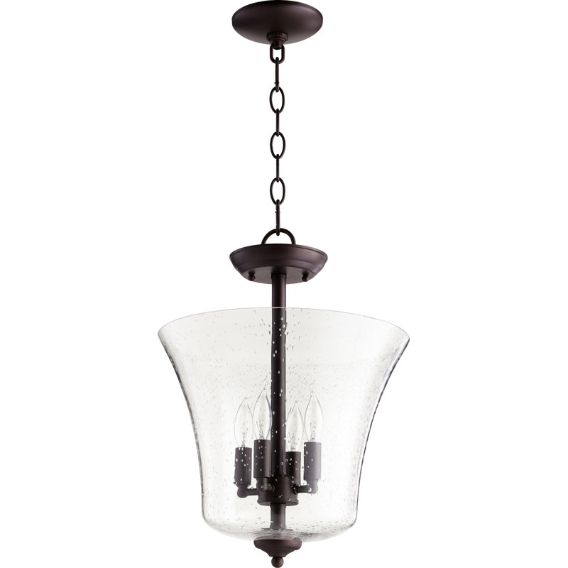Luminaire suspendu pour urn unique/statement 4 lumières Monteiro, Bronze huilé