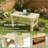 Semicircular Round Outdoor Bench, Wooden Garden Bench