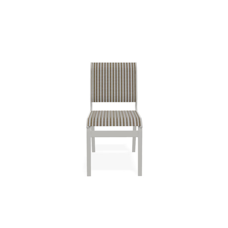Chaise d'appoint de salle à manger Hiraku, Neige texturée, Brun clair
