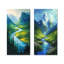 Mountain River Reflections In Rocky Mountains II - Landscapes Wall Art 2 Pieces Collection-630942513-630942516