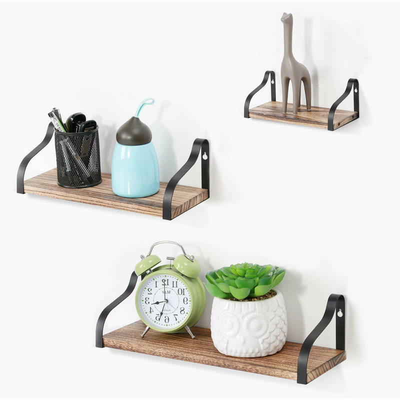 3 Piece Floating Shelf, Brown