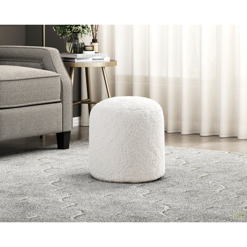 Repose-pieds rembourré en similifourrure moderne, repose-pieds, repose-pieds antidérapant, fauteuil à billes, repose-pieds 1pc