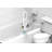 Easy Mount Tub Clamp Rail in White, A Secure Grab Bar When Moving On Wet and Slippery Surfaces