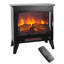 Poêle-cheminée électrique autoportant de 53 cm (21 po) avec effet de flamme 3D sur 3 côtés, télécommande, 1 400 W, 5 000 BTU