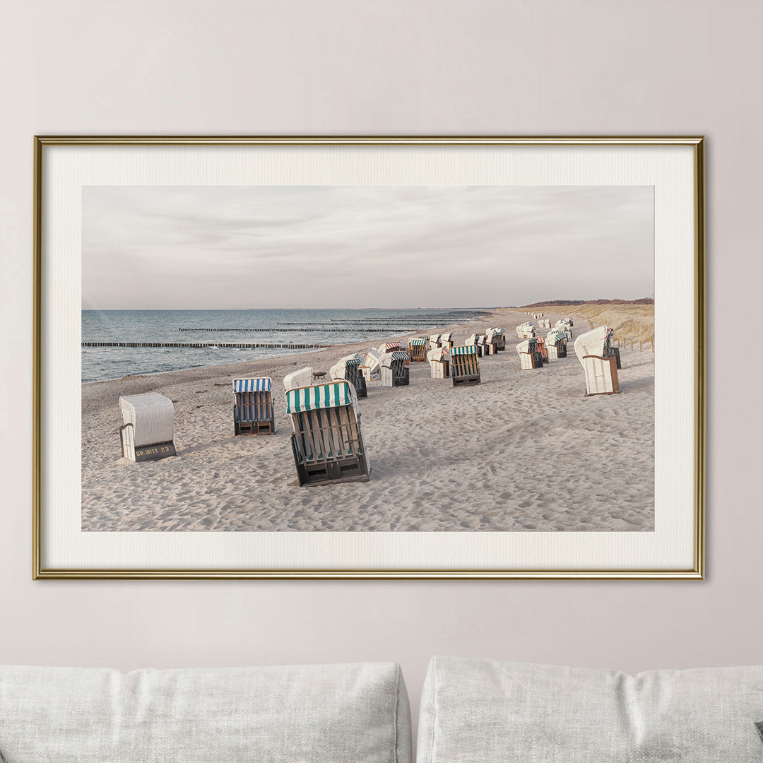 Gerahmtes Poster Baltic Beach Chairs