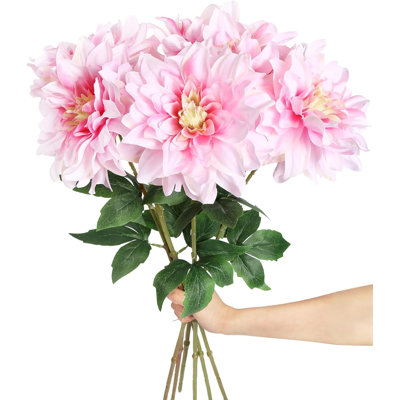 2 pièces de fleurs de dahlia artificielles