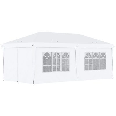 Azja 6m x 3m Steel Pop Up Gazebo