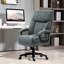 Chaise de bureau grande taille, pouvant supporter jusqu'à 204 kg (450 lb). Chaise de bureau robuste à dossier haut avec roulettes pivotantes, grise.