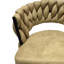 De 2 tabourets de bar en cuir technique brun. Pivote à 360 degrés, base en métal, tissé pour îlot de cuisine, café, cadre 2 pièces, siège rembourré avec barre,