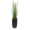 Faux Snake Grass Plant in Metal Planter