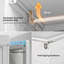 Garde-robe pliante portative avec 11 compartiments cubes et tringle