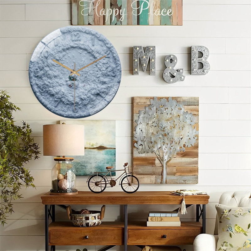 Horloge murale en verre 12 po