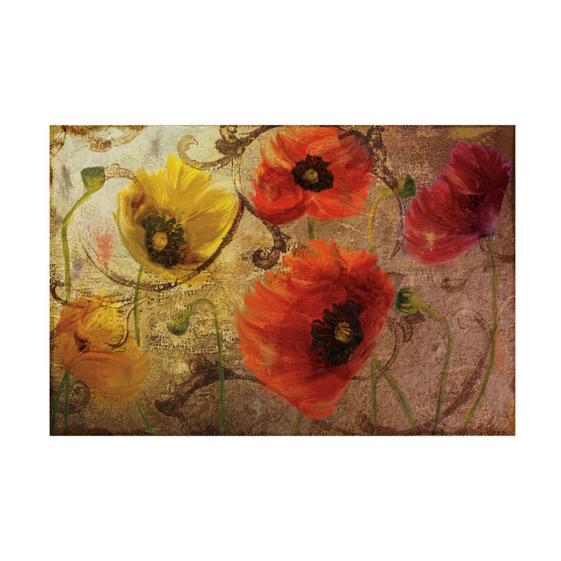 Art sur toile «Bachelo Sasha Poppy Waltz I »_ALI73237, H 22 po x l 32 po