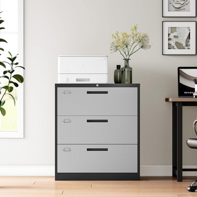 Karanfila 35.43 " Wide 3 Steel Filing Cabinet