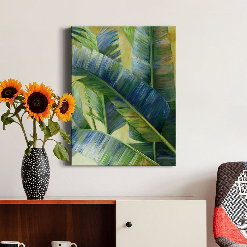 " Blue Tropic " by Elaine Lane, 40" H x 30" W x 1" D