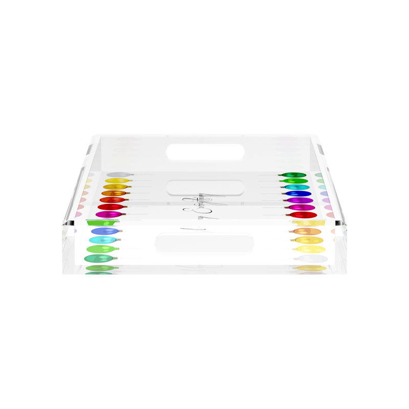 Acrylic Decorative Tray, 17"W x 10.5"D x 2"H