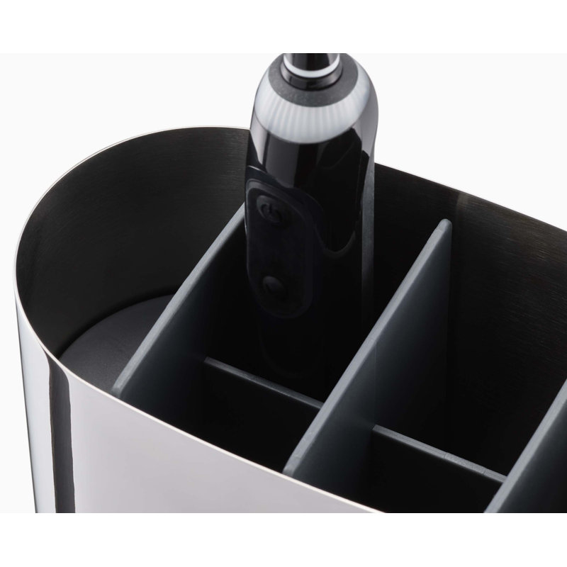 EasyStore Luxe Stainless Steel Large Toothbrush Holder