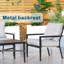 Ensemble de canapé d'extérieur moderne en fer 4 pièces avec coussins et table basse Modern Minimalist