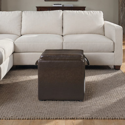Aihnoa Square Ottoman with Stool and Reversible Tray