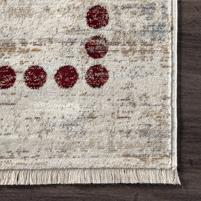 Kimesha Moroccan Beige/Brown Area Rug, Rectangle 5'3" x 7'7"