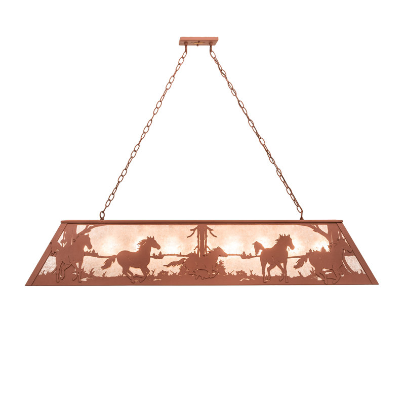 Rustic Lodge 9 - Light Pendant, Rust