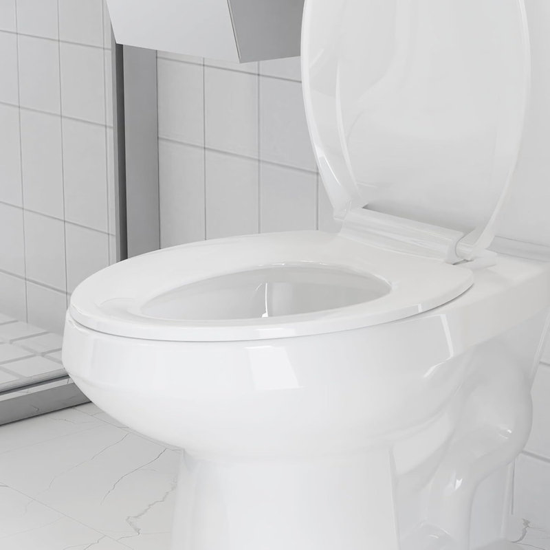 Elongated Toilet Seat With Grip-tight Bumpers Slow-close
