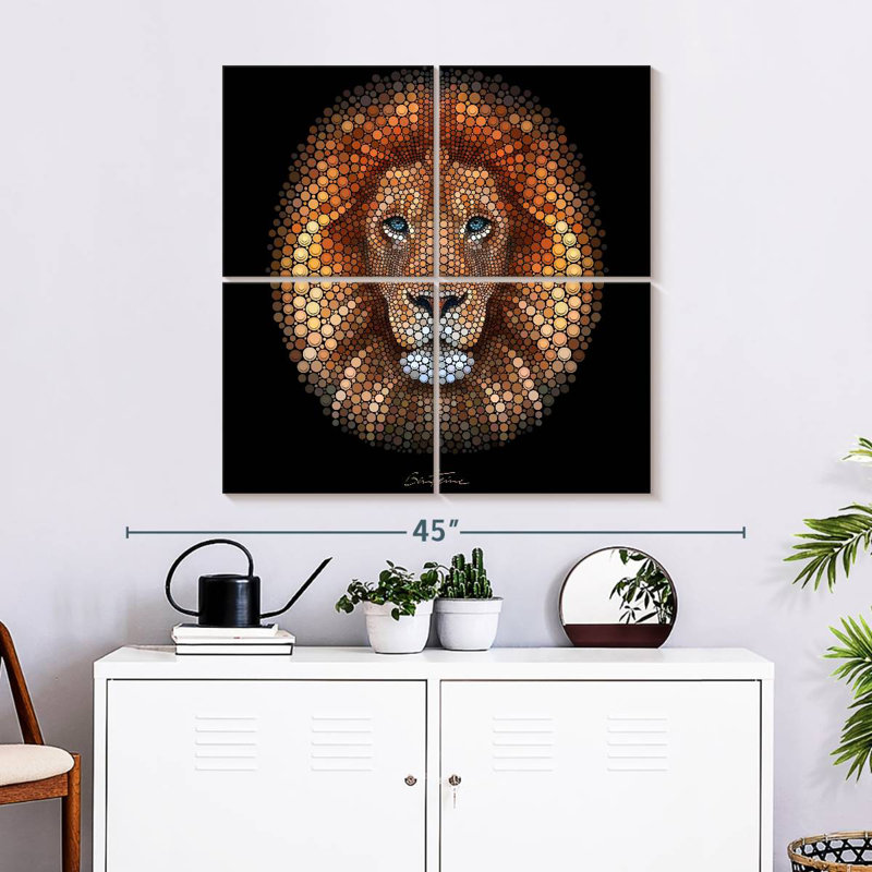 Brampt Digital Lion, 32" H x 32" W