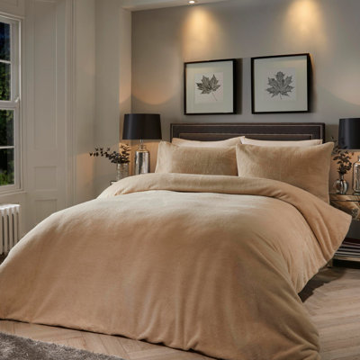 Polyester Solid Colour Duvet Cover Set with Pillowcases