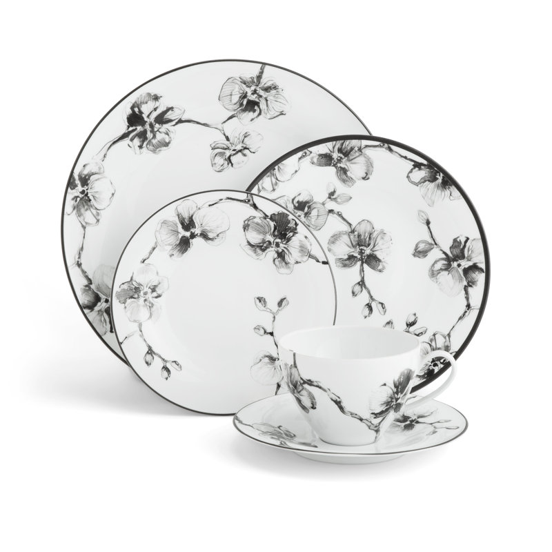 Black Orchid Cup and Saucer