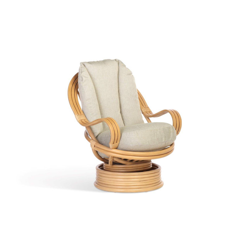 Wicker Rocking Chair, Green/Brown