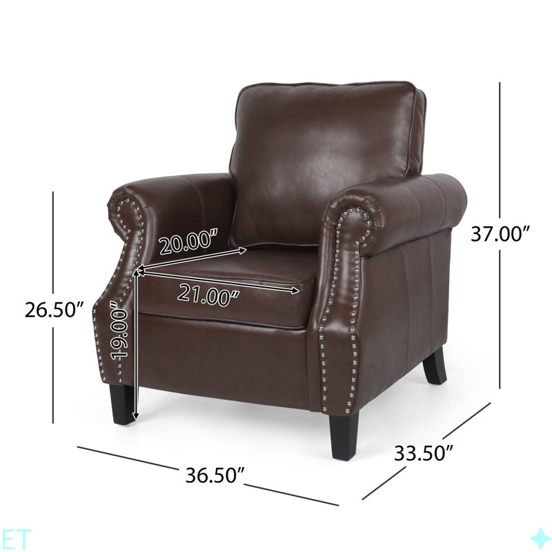 CLUB CHAIR, chaise en similicuir