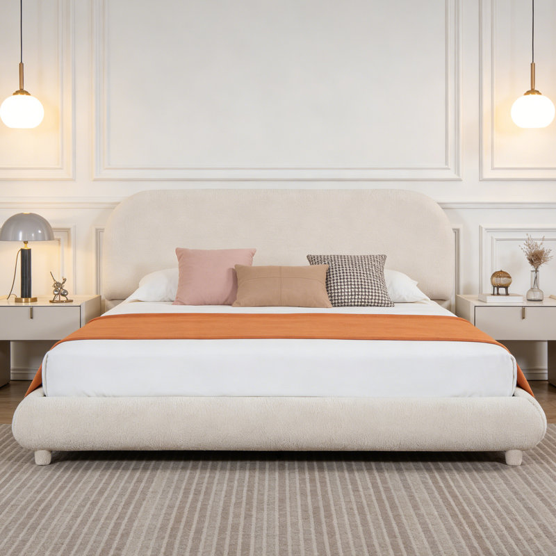 Structure de lit plateforme tapissier grand
