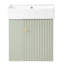 Meuble-lavabo flottant moderne de 21,6 po avec lavabo en céramique - parfait pour les petites salles de bain, rangement à gauche