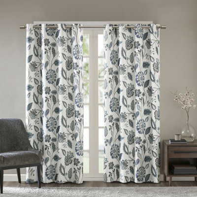 Panneau de rideau obscurcissant à imprimé jacquard