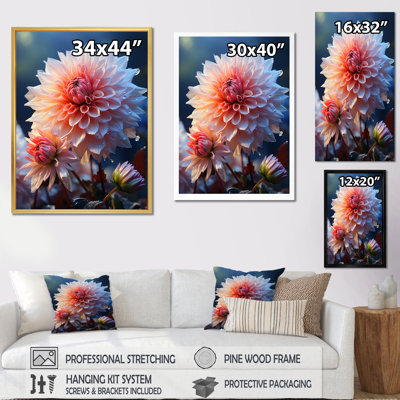 «Kosma Pink Dahlia Romantic Impression II», reproduction sur toile