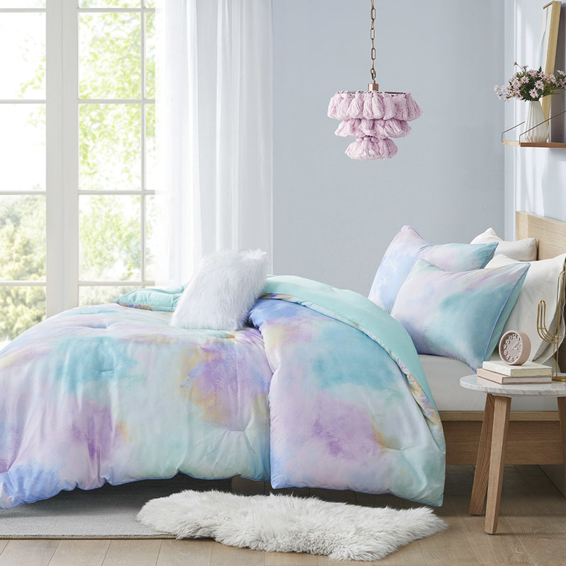 Édredon Tie Dye, double, édredon avec teinture, doux au toucher, style chic, Édredon double