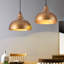 Ensemble de 2 luminaires suspendus dôme en cuivre rétro 11,8 pouces-1593512051-1593512050