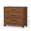 Commode en bois manufacturé et solide à 3 tiroirs l 36 po Wrightia-1316113537