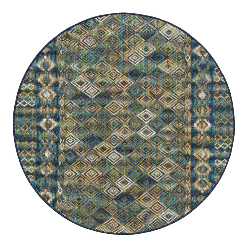 Tapis d'extérieur Jacole Offee, Rond 5 pi 3 po
