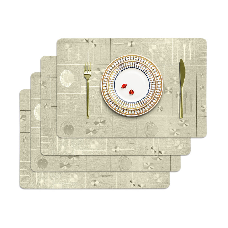 Knife and Fork Design Vinyl Placemat
