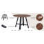 Table de salle à manger et table basse moderne et minimaliste moderne. Plateau de table en bois aggloméré de 42 pouces de diamètre (table seulement)