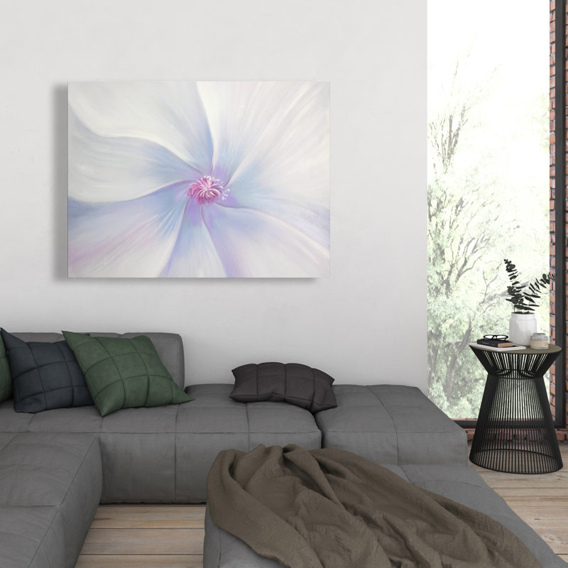 Pétales - Toile bleue florale pour la décoration intérieure | Art botanique