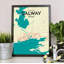 Galway City Map - No Frame Print-2108987039