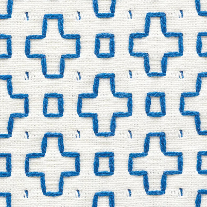 Tissu de broderie scout, Bleu