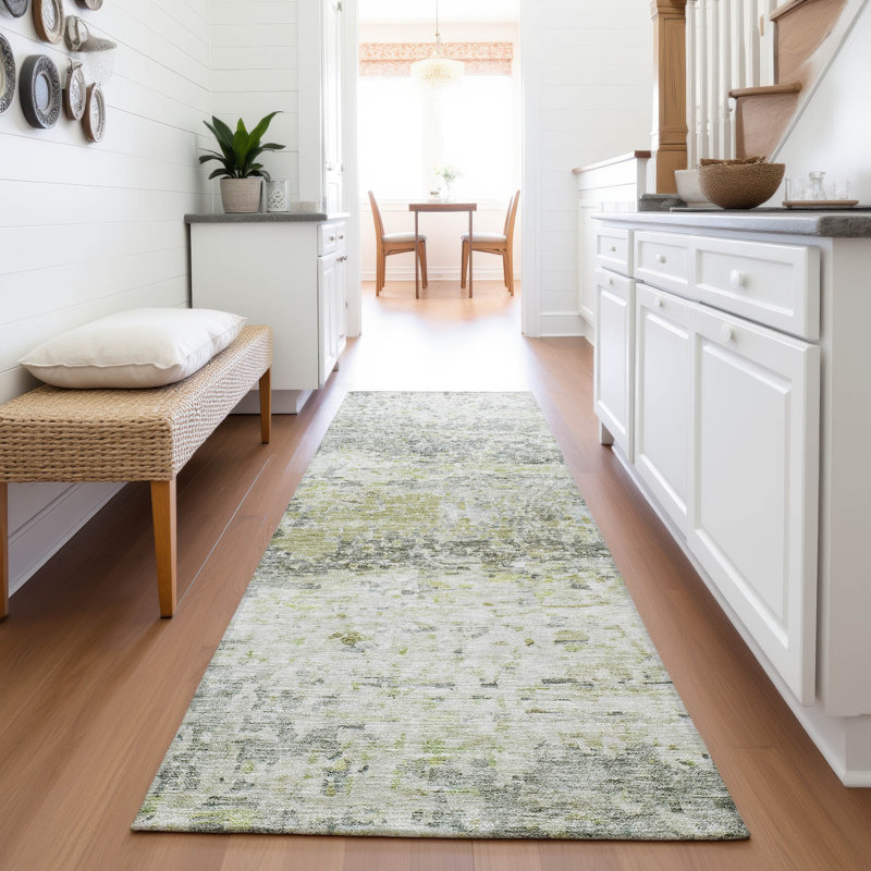 Premium Machine Washable Ducote AMF1129 Modern Rug, Runner 2'3" x 7'6"