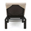 FAUTEUIL PUERTA KD CHAISE, CADRE BRUN FONCÉ AVEC COUSSIN BEIGE