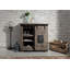 Railway Floor Wine Bottle Rack in Grau