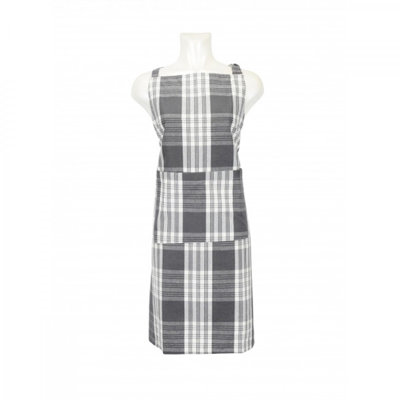 Stone Grey Plaid Apron